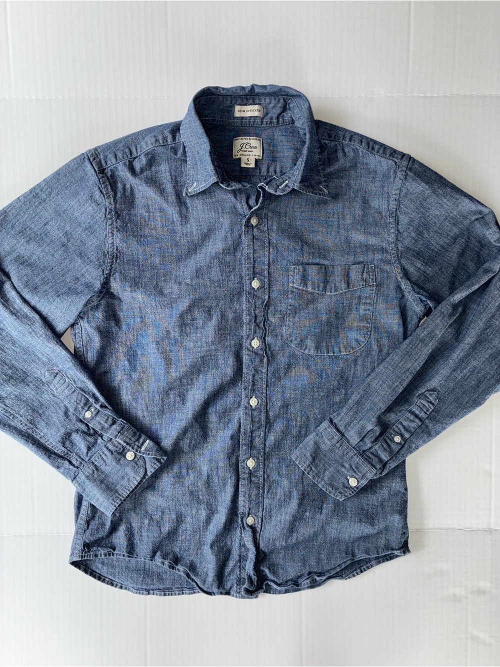 J. Crew Women’s Long Sleeve Lightweight Denim Button Up Slim Untucked Size Small